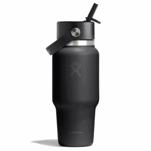 HYDRO FLASK - 24 OZ WIDE FLEX STRAW TRAVEL BOTTLE-BLACK