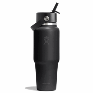 HYDRO FLASK - 32 OZ WIDE FLEX STRAW TRAVEL BOTTLE-BLACK